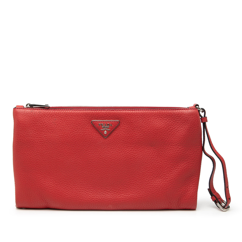 Pre-Loved Prada Vitello Daino Clutch